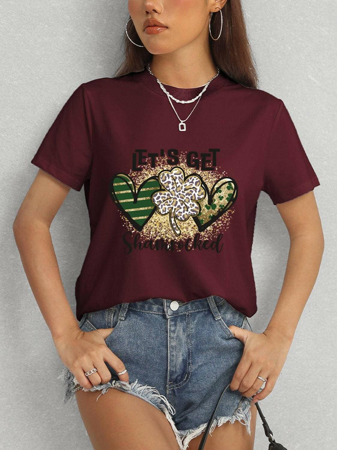 Lucky Clover Classic Fit TeeUpgrade Your Casual Wardrobe with the Lucky Clover Classic Fit Tee
 Step up your casual style game with our Lucky Clover Round Neck Short Sleeve T-Shirt. Crafted witLove Salve Lucky Clover Classic Fit TeeGraphic