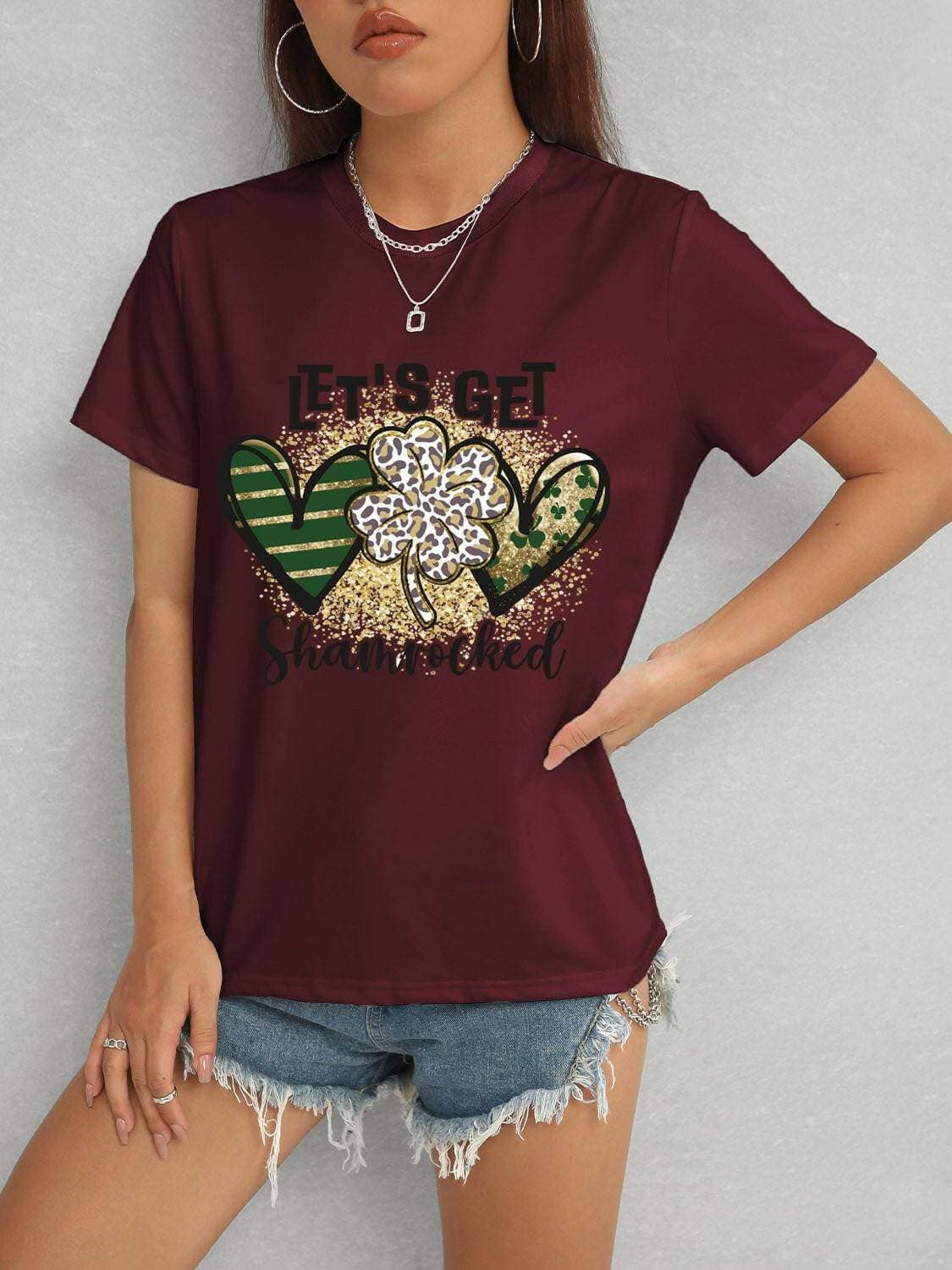 Lucky Clover Classic Fit TeeUpgrade Your Casual Wardrobe with the Lucky Clover Classic Fit Tee
 Step up your casual style game with our Lucky Clover Round Neck Short Sleeve T-Shirt. Crafted witLove Salve Lucky Clover Classic Fit TeeGraphic