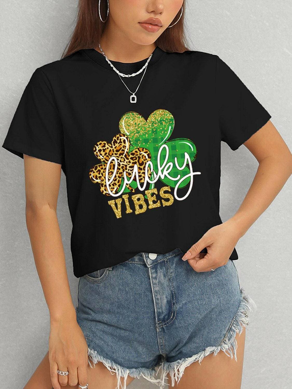 Lucky Vibes Classic Comfort Short Sleeve Tee - Love Salve 