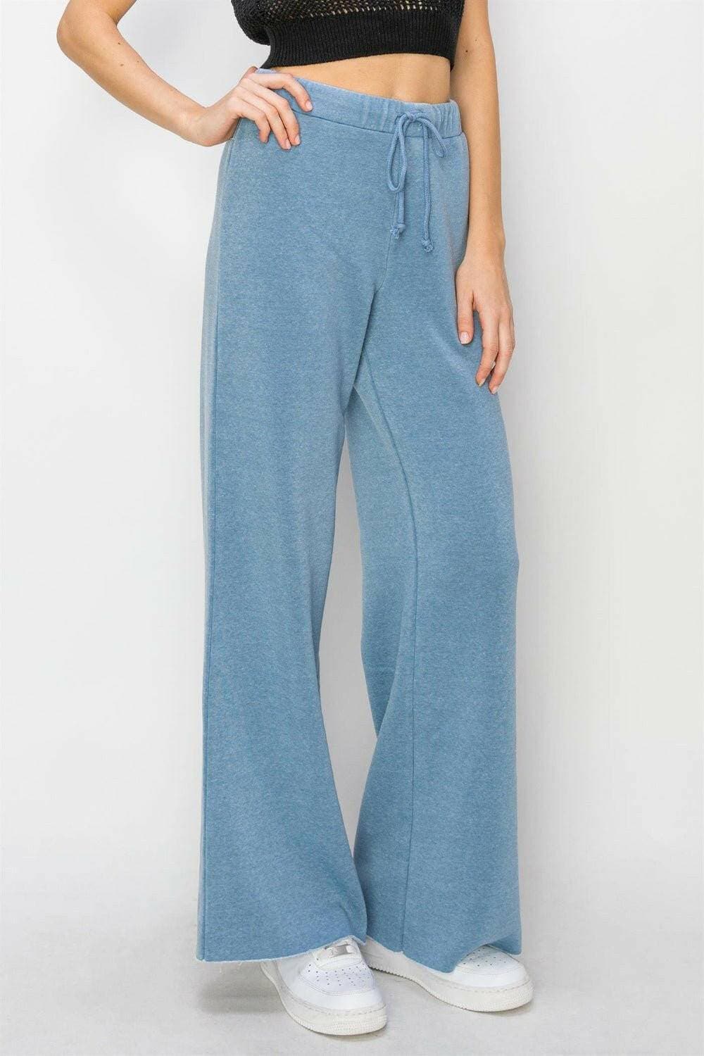 Chic Drawstring Wide-Leg Palazzo Trousers - Love Salve 