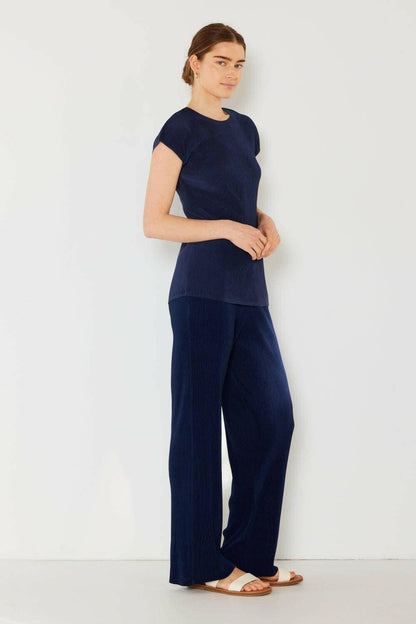 Elevate Your Style: Chic Ribbed Wide Leg Pants with Pleated Accents - Elevate Your Style with Chic Ribbed Wide Leg Pants
 Step into a world of sophistication with the Marina West Swim Ribbed Wide Leg Pants. These pants are not just a pLove Salve Chic Ribbed Wide Leg Pants