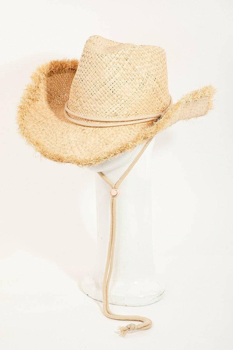 Sun-Seeker Raffia Weave Hat with Customizable Strap - Love Salve 