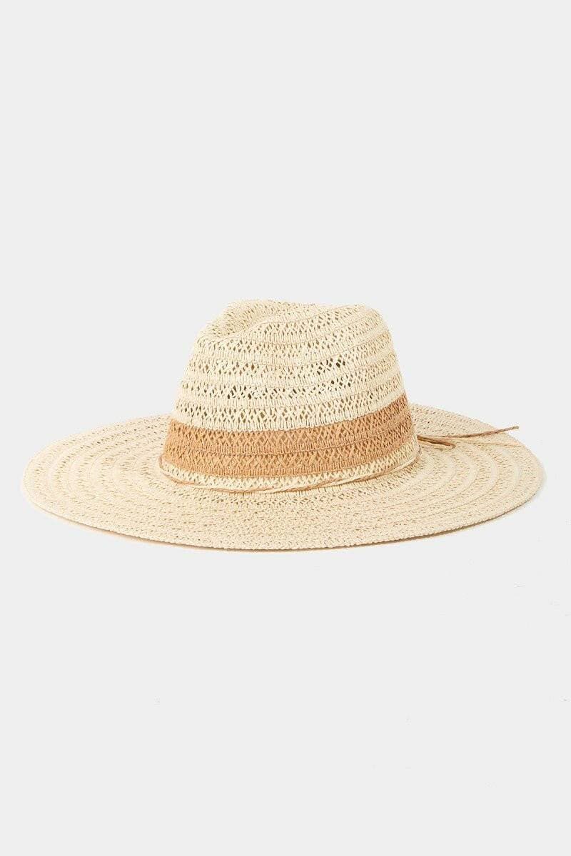 Sunshine Chic Straw Contrast Hat - Love Salve 