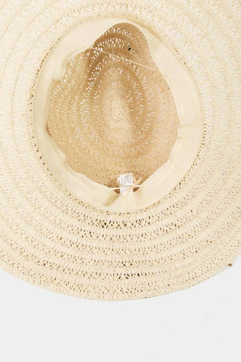 Sunshine Chic Straw Contrast Hat - Love Salve 