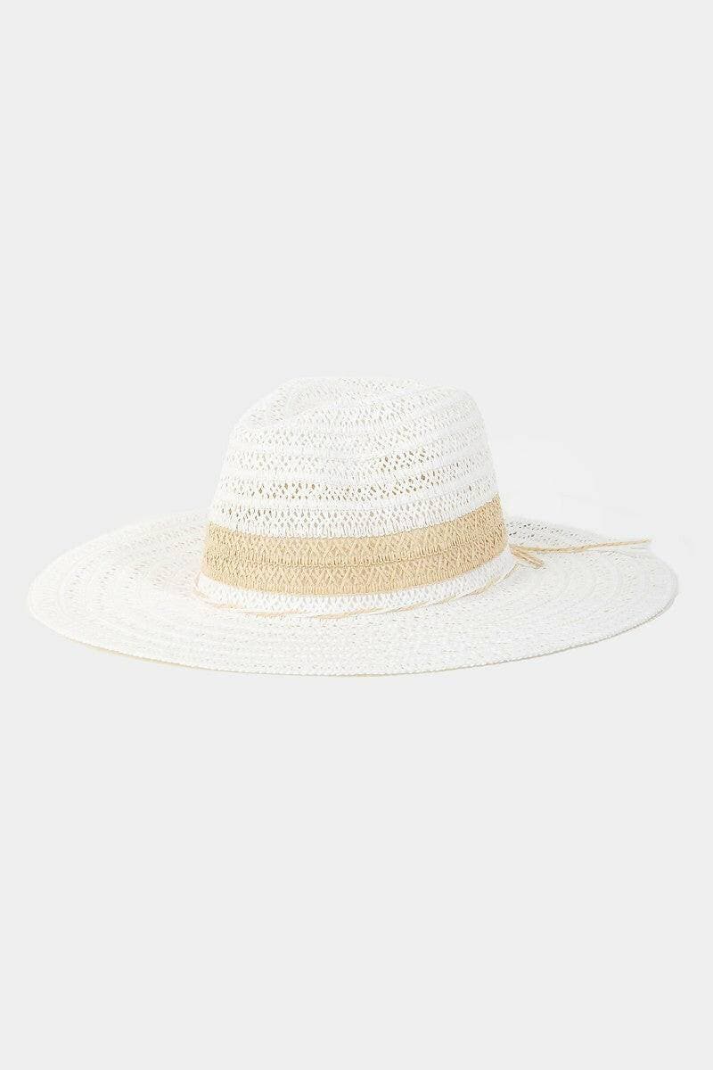 Sunshine Chic Straw Contrast Hat - Love Salve 