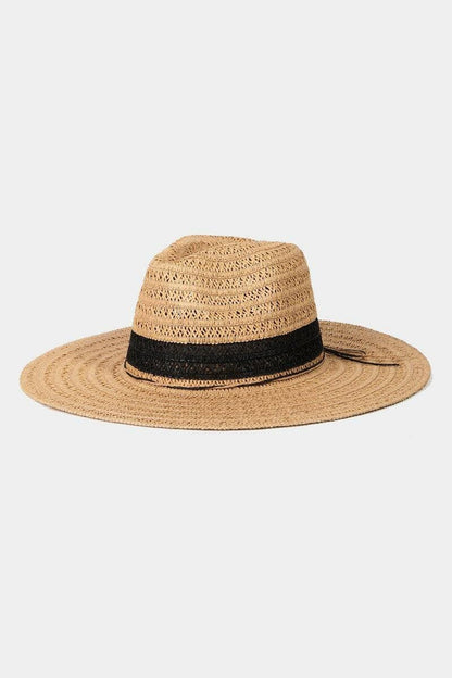 Sunshine Chic Straw Contrast Hat - Love Salve 