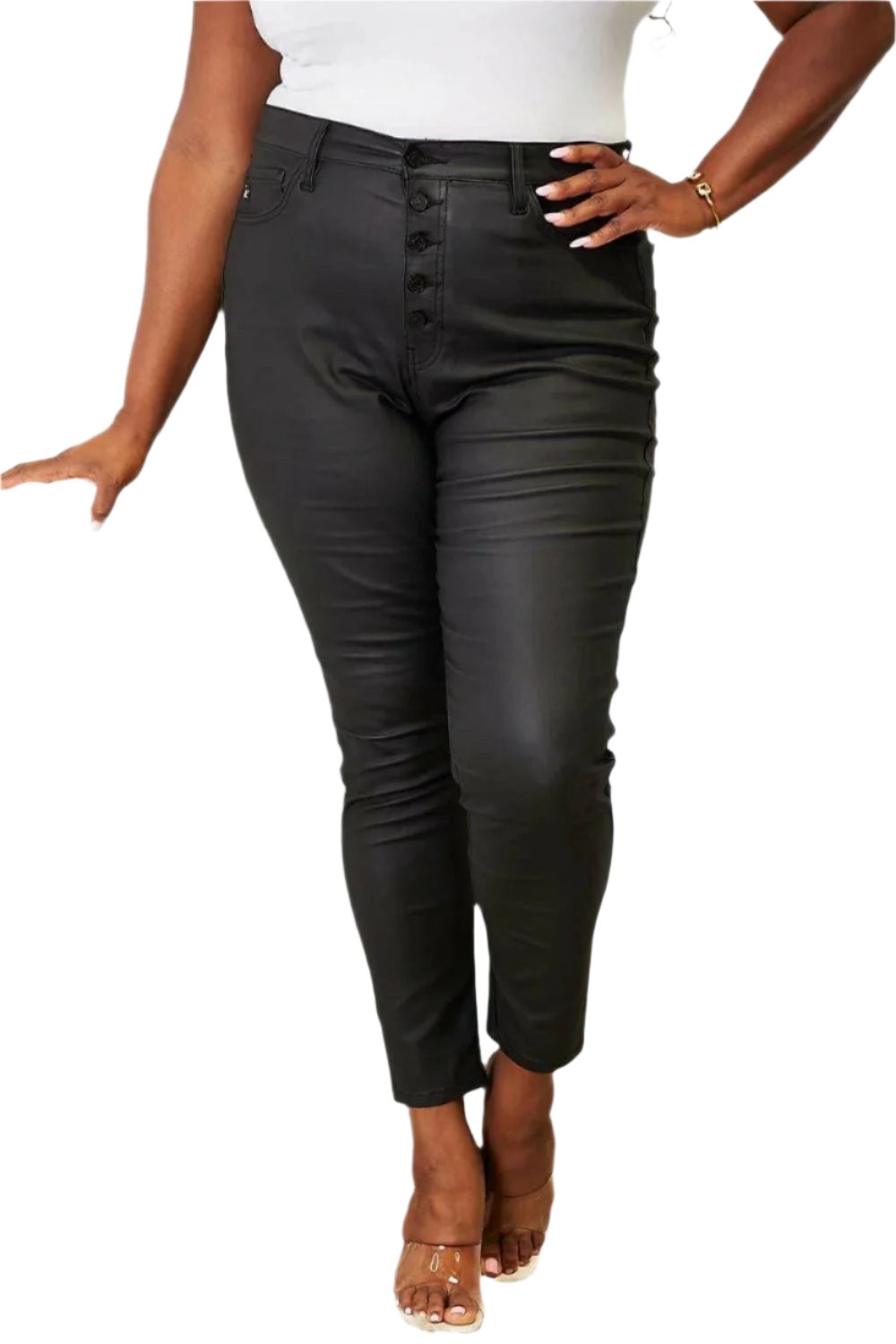 Black Coated High Rise Ankle Skinny Jeans - Stylish TwistRevamp Your Wardrobe with Black Coated High Rise Ankle Skinny Jeans

Introducing the ultimate blend of comfort and style: our Black Coated High Rise Ankle Skinny JeaLove Salve Black Coated High Rise Ankle Skinny Jeans - Stylish Twistjeans