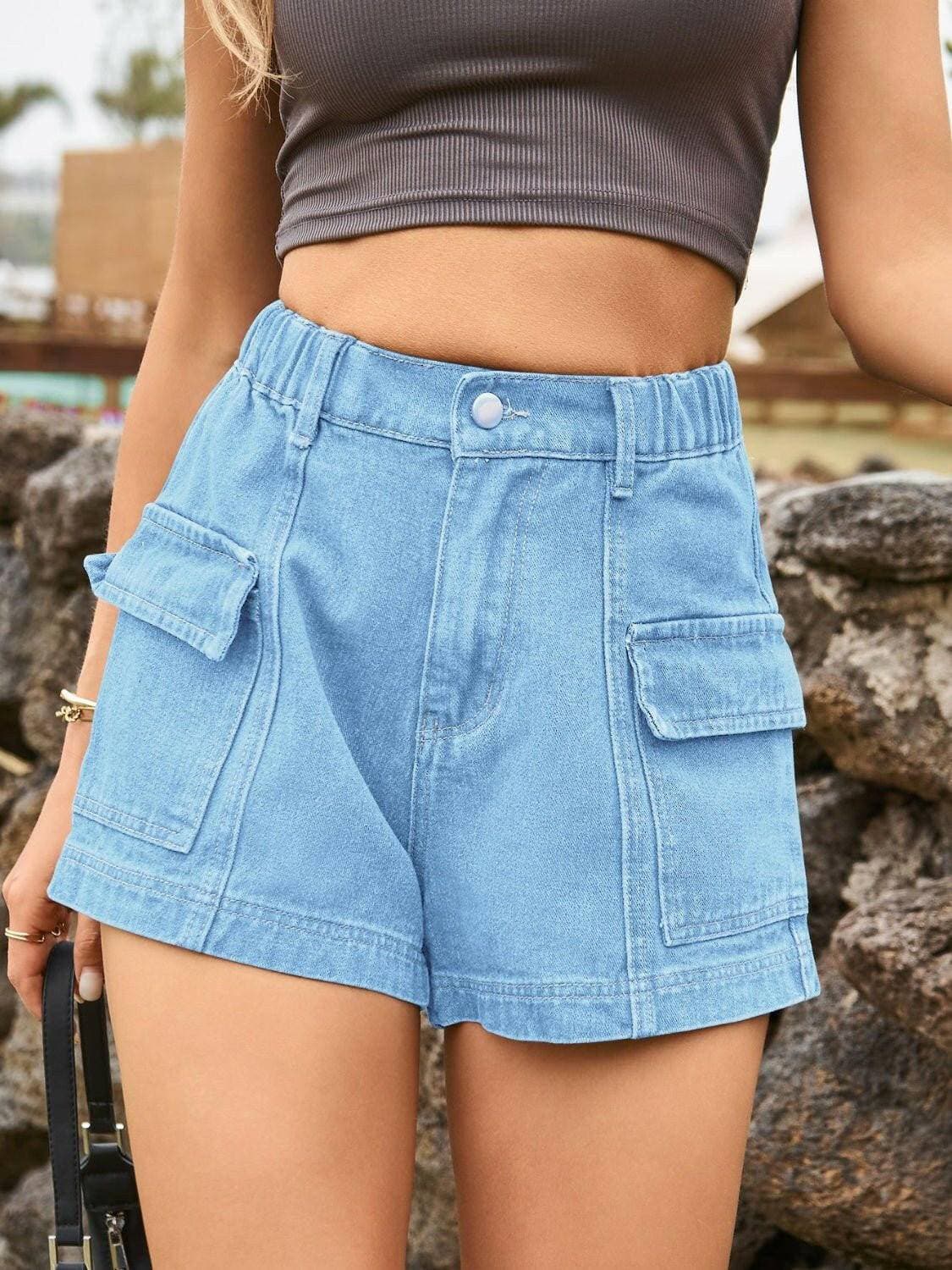 Chic High-Waisted Denim Shorts with Handy PocketsChic High-Waisted Denim Shorts with Handy Pockets

Upgrade your summer style with our Chic High-Waisted Denim Shorts, a must-have addition to your wardrobe. These shLove Salve Chic High-Waisted Denim Shortsjeans