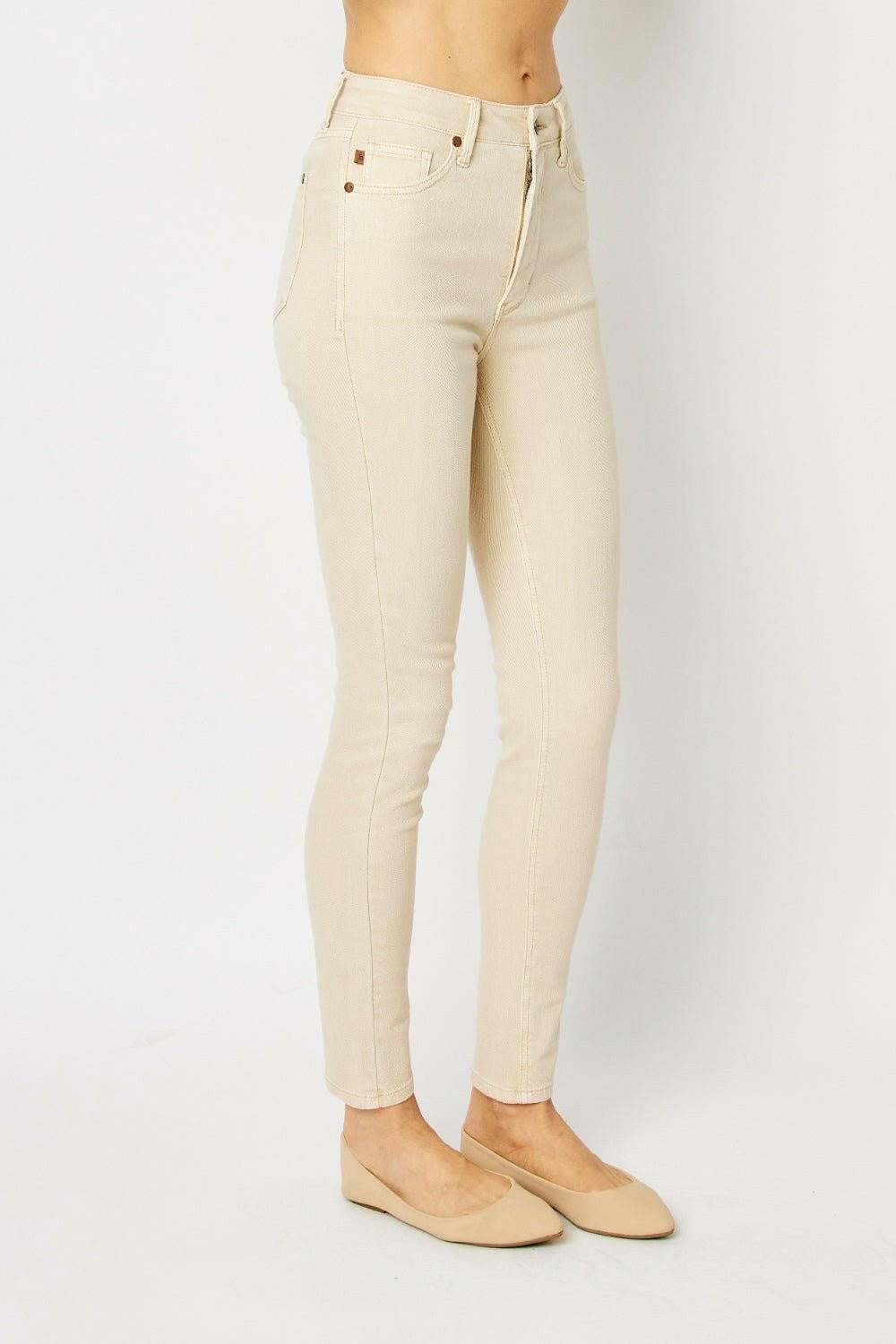 Sculpted tummy control skinny jeans