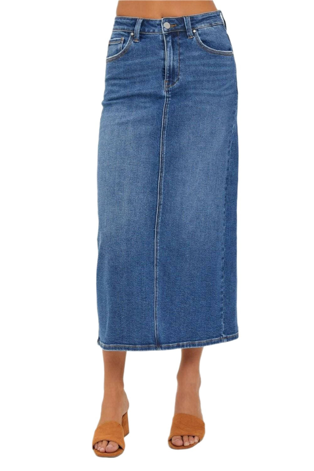 RISEN High Waist Denim Skirt with Chic Back SlitUpgrade Your Style with RISEN High Waist Denim Skirt

Discover the perfect blend of fashion-forward design and comfort with the RISEN High Waist Denim Skirt. This chLove Salve RISEN High Waist Denim Skirtjeans