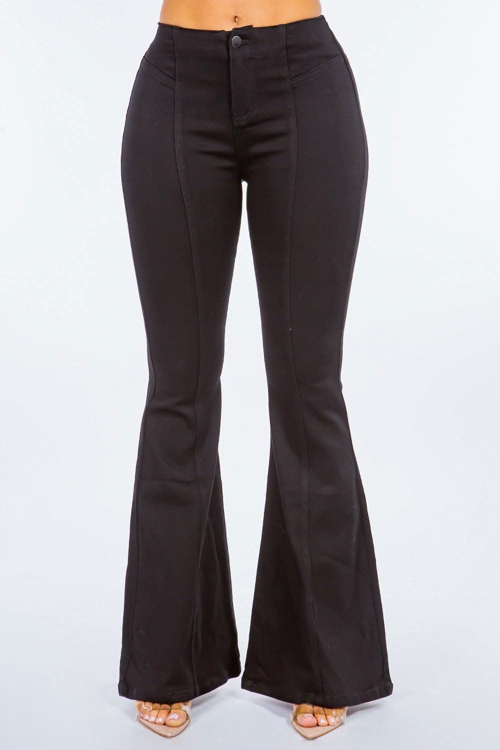 High waist pull-on flare jeans - Love Salve 