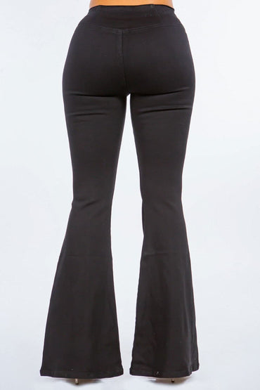 High waist pull-on flare jeans - Love Salve 