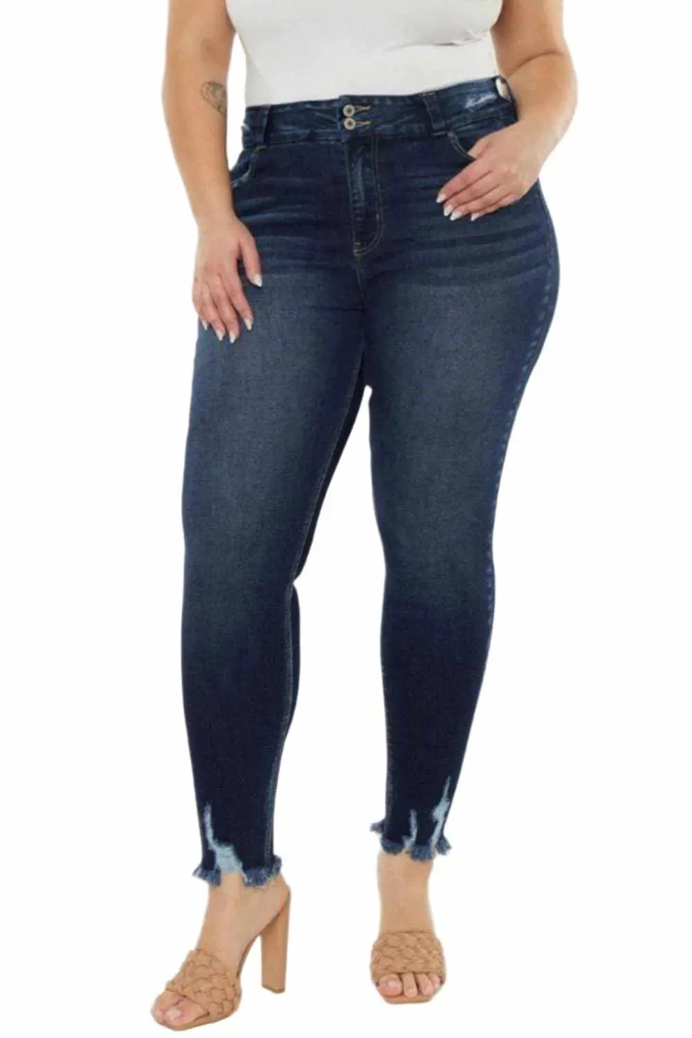 Vintage charm high waist jeans by Kancan - Love Salve 