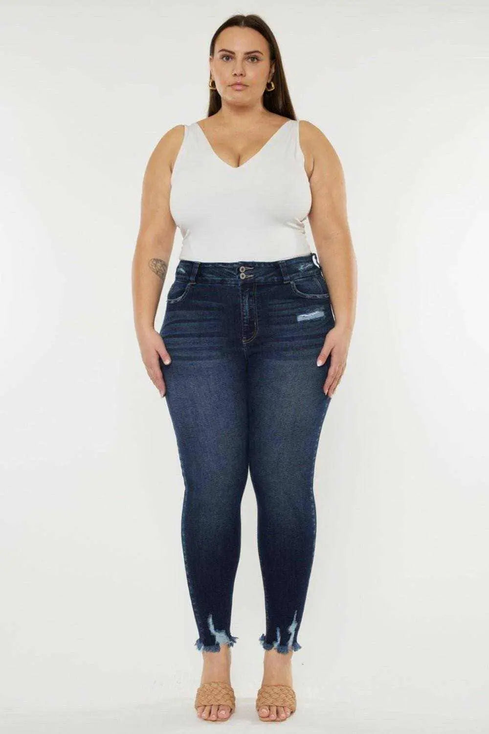 Vintage charm high waist jeans by Kancan - Love Salve 