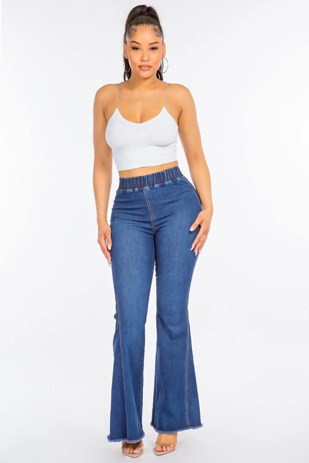 High waist curvy flare jeans - Love Salve 