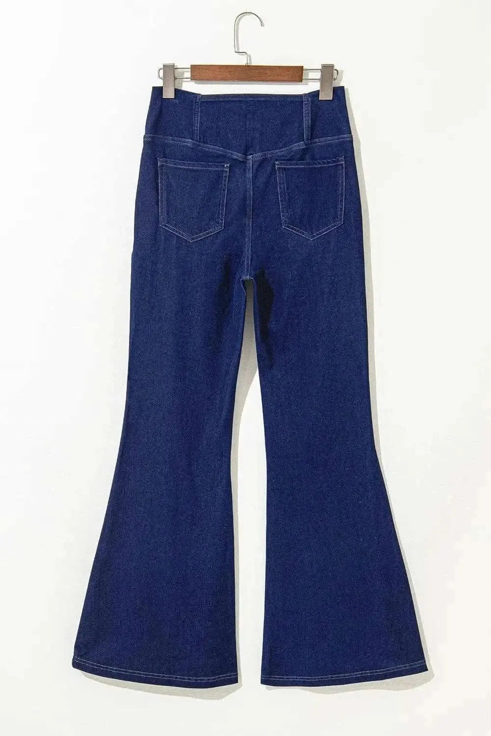 Asymmetric waist flare jeans - Love Salve 