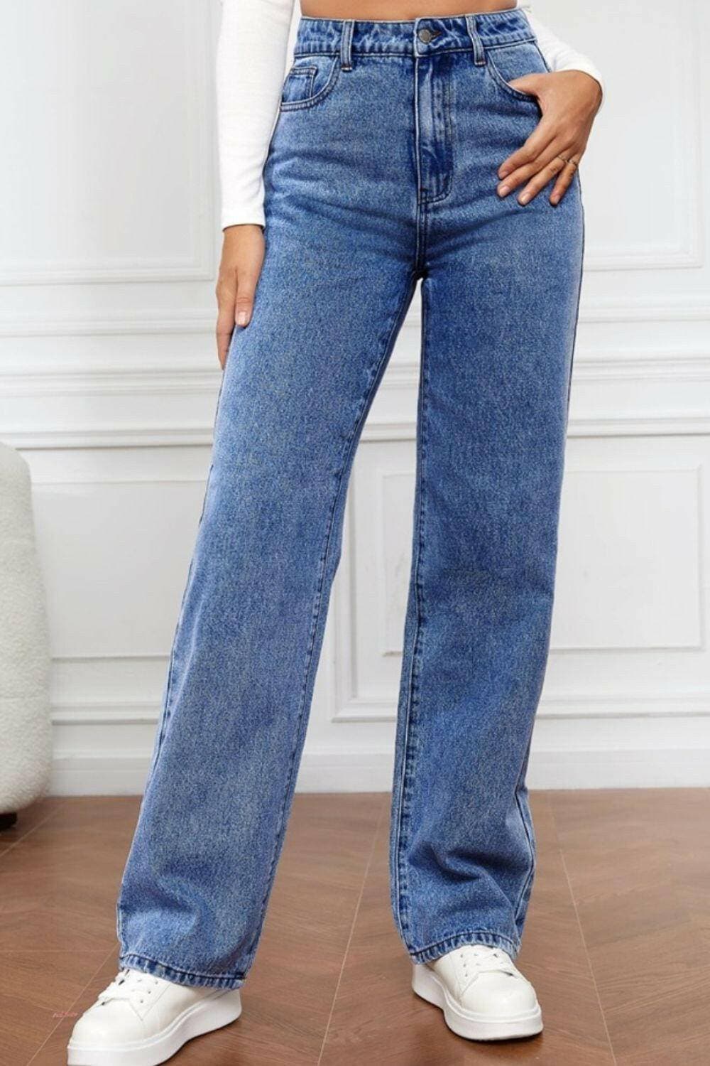 Elevated High Rise Denim Pants - Love Salve 