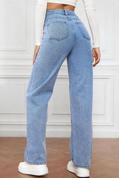 Elevated High Rise Denim Pants - Love Salve 