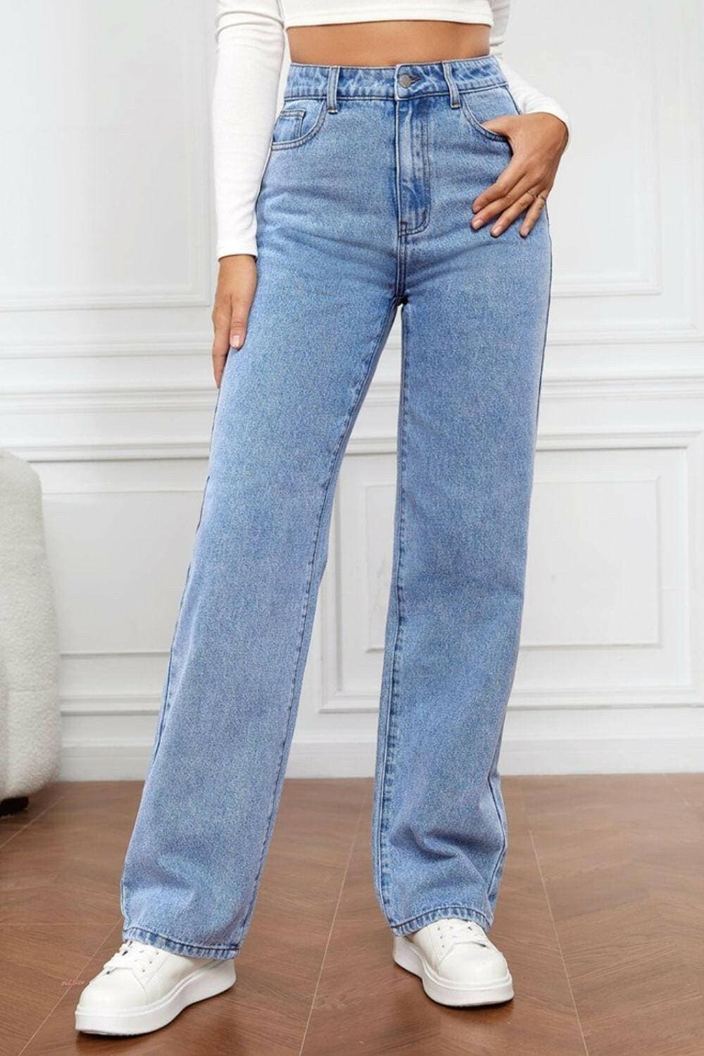 Elevated High Rise Denim Pants - Love Salve 