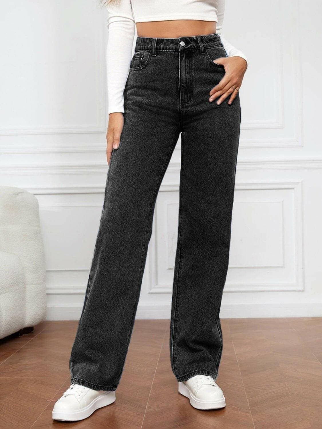 Elevated High Rise Denim Pants - Love Salve 