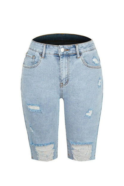 Raw Edge Distressed Denim ShortsUpgrade Your Summer Wardrobe
Introducing our Raw Edge Distressed Denim Shorts, the perfect blend of style and comfort. Designed for the fashion-forward individual, tLove Salve Raw Edge Distressed Denim Shortsjeans