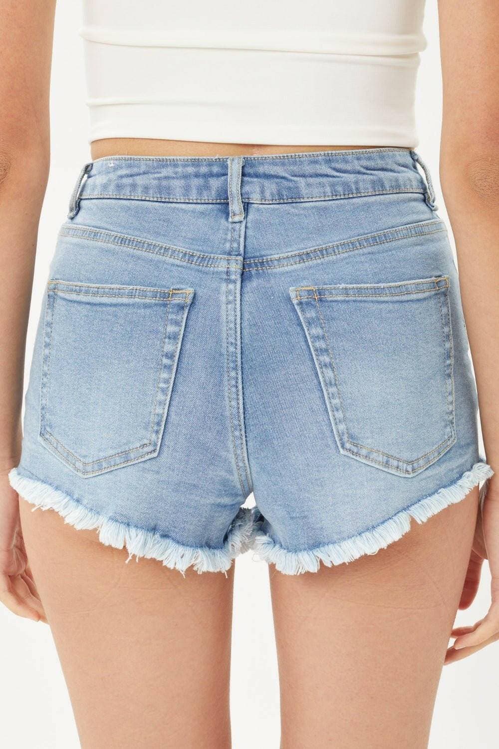 Chic Cat's Whisker Denim Shorts with Raw Hem - Fashionable and VersatiChic Cat's Whisker Denim Shorts with Raw Hem

Upgrade your summer wardrobe with the Chic Cat's Whisker Denim Shorts that perfectly blend casual elegance with modern Love Salve Whisker Denim Shortsjeans