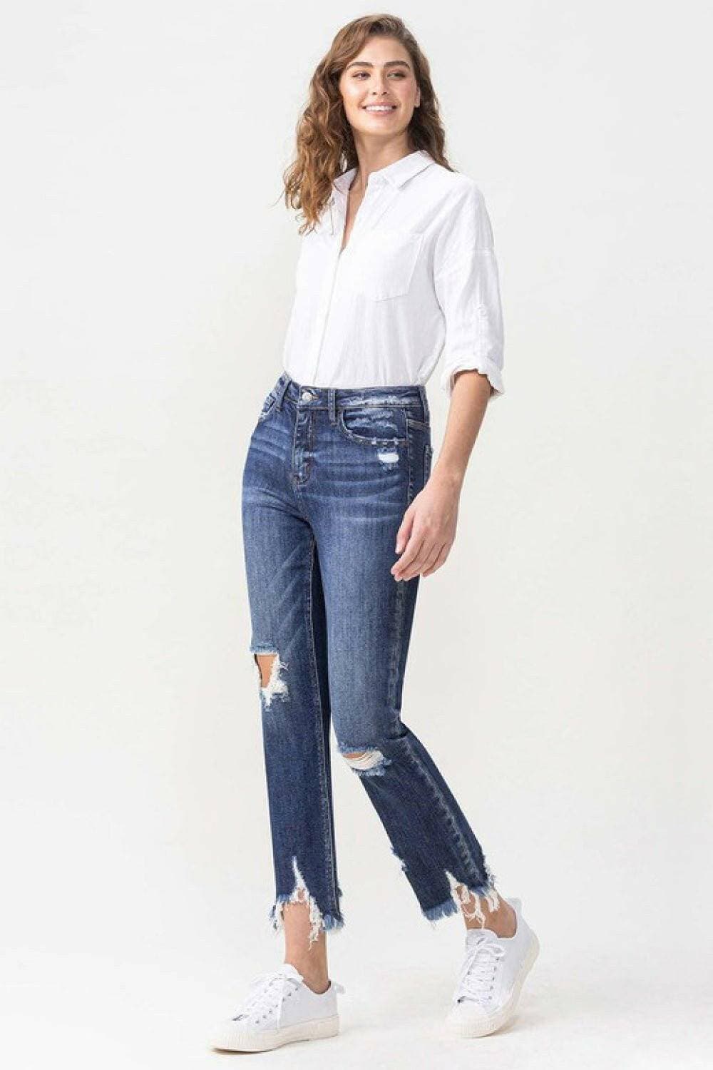 Edgy distressed crop jeans: redefine your style