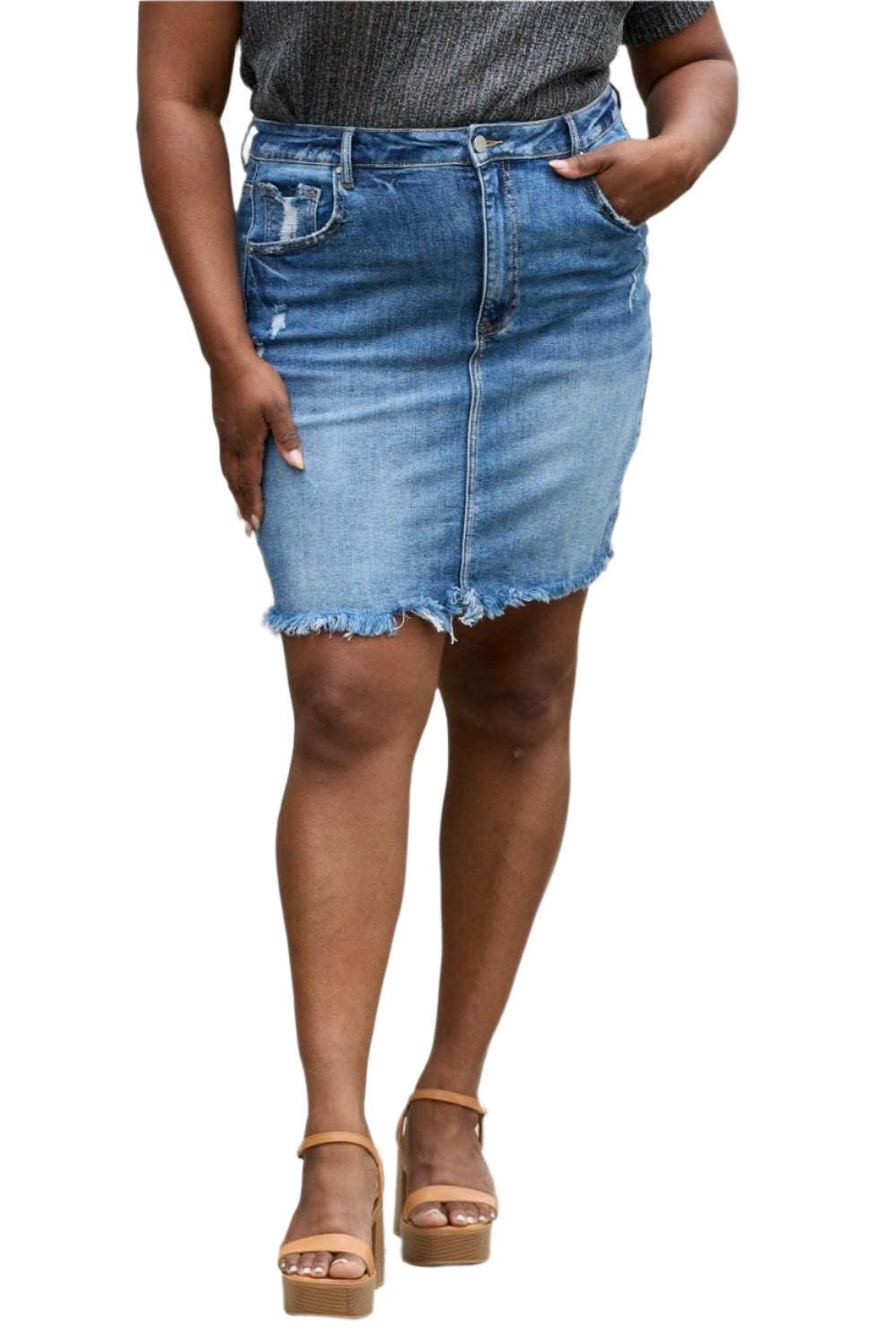 Blissful Blue Jean Mini SkirtExperience Effortless Style with the Blissful Blue Jean Mini Skirt

Upgrade your summer wardrobe with the Blissful Blue Jean Mini Skirt, a perfect fusion of comfort Love Salve Blissful Blue Jean Mini Skirtjeans