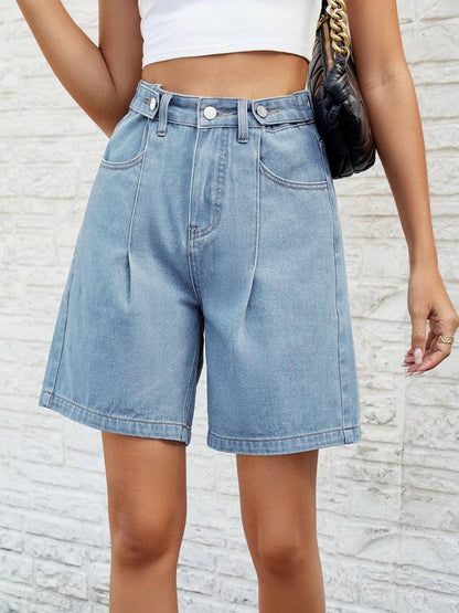 Chic High-Waisted Denim Shorts with Handy PocketsUpgrade Your Summer Wardrobe with Chic High-Waisted Denim Shorts

Revamp your summer look effortlessly with our Chic High-Waisted Denim Shorts. Crafted with a figureLove Salve Chic High-Waisted Denim Shortsjeans