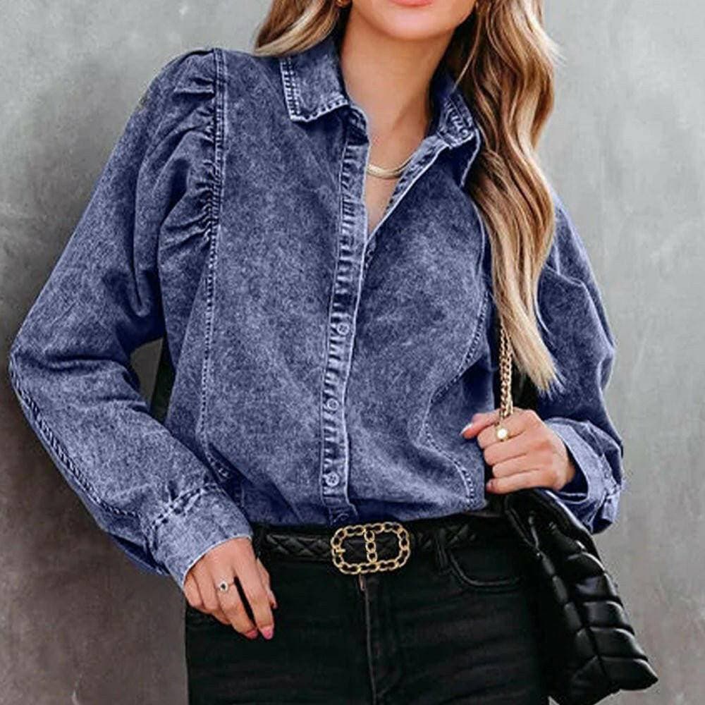 Denim Button-Up Shirt with Stylish CollarDenim Button-Up Shirt with Stylish Collar

Upgrade Your Style with our Denim Button-Up Shirt that effortlessly combines sophistication and casual charm. This shirt iLove Salve Denim Button-jeans