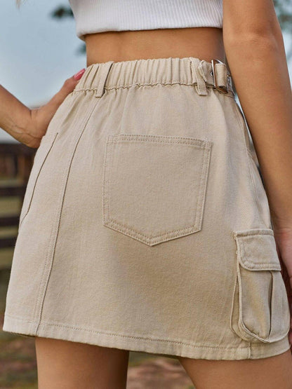 Adjustable Waist Denim Skirt with Handy PocketsAdjustable Waist Denim Skirt with Handy Pockets

Upgrade your style with our Adjustable Waist Denim Skirt with Handy Pockets! Perfect for any occasion, whether you'rLove Salve Adjustable Waist Denim Skirtjeans