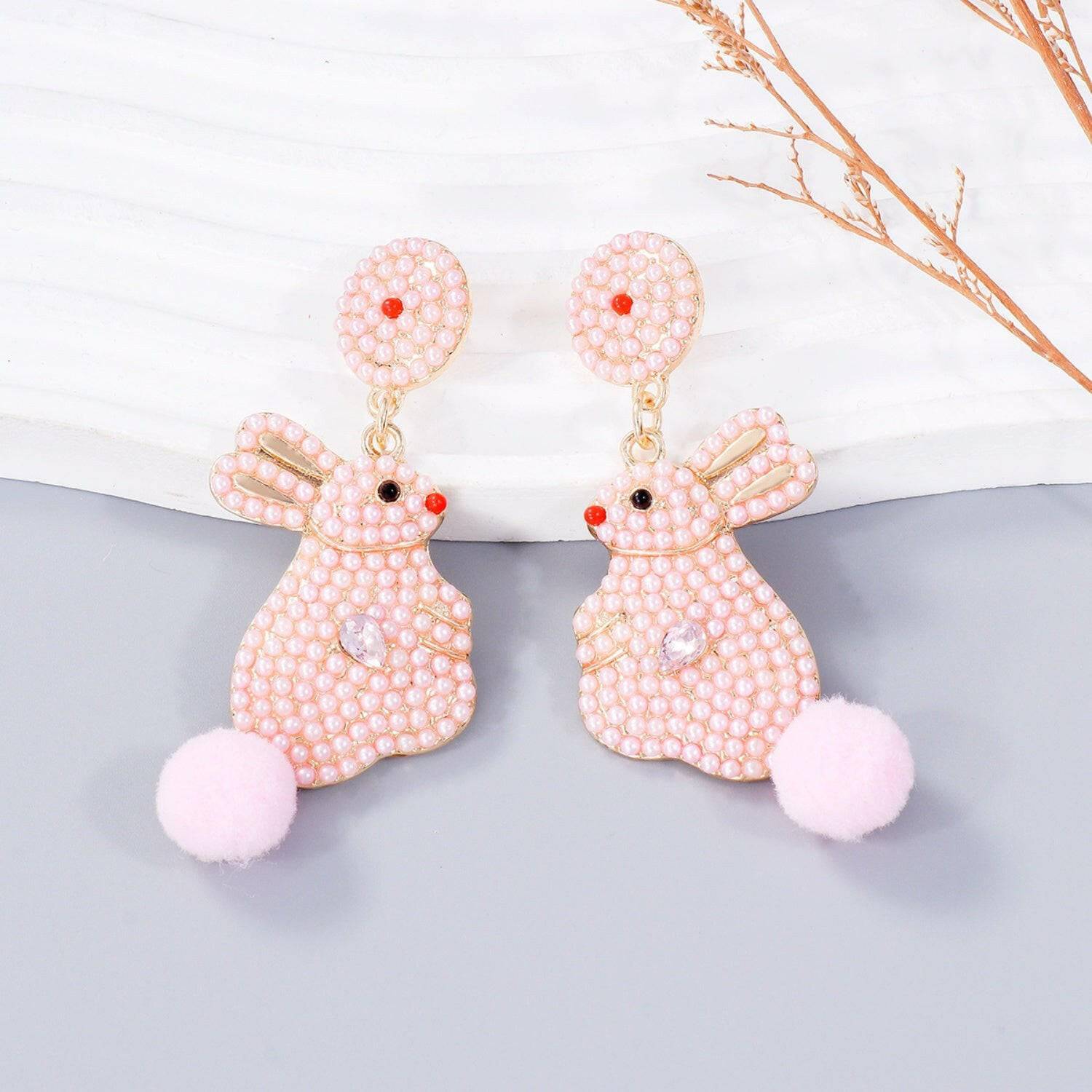 Rabbit Charm Synthetic Pearl Elegance Earrings - Love Salve 