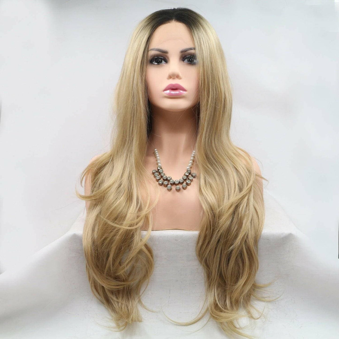 24" Luxurious Wavy Synthetic Lace Front Wig - Natural Feel24" Luxurious Wavy Synthetic Lace Front Wig - Natural Feel
 Transform your style effortlessly with our 24" Luxurious Wavy Synthetic Lace Front Wig, designed to proviLove Salve 24" Luxurious Wavy Synthetic Lace Front Wig - Natural FeelJewelry