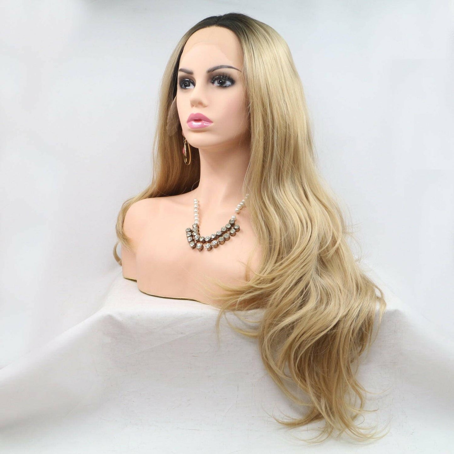 24" Luxurious Wavy Synthetic Lace Front Wig - Natural Feel24" Luxurious Wavy Synthetic Lace Front Wig - Natural Feel
 Transform your style effortlessly with our 24" Luxurious Wavy Synthetic Lace Front Wig, designed to proviLove Salve 24" Luxurious Wavy Synthetic Lace Front Wig - Natural FeelJewelry