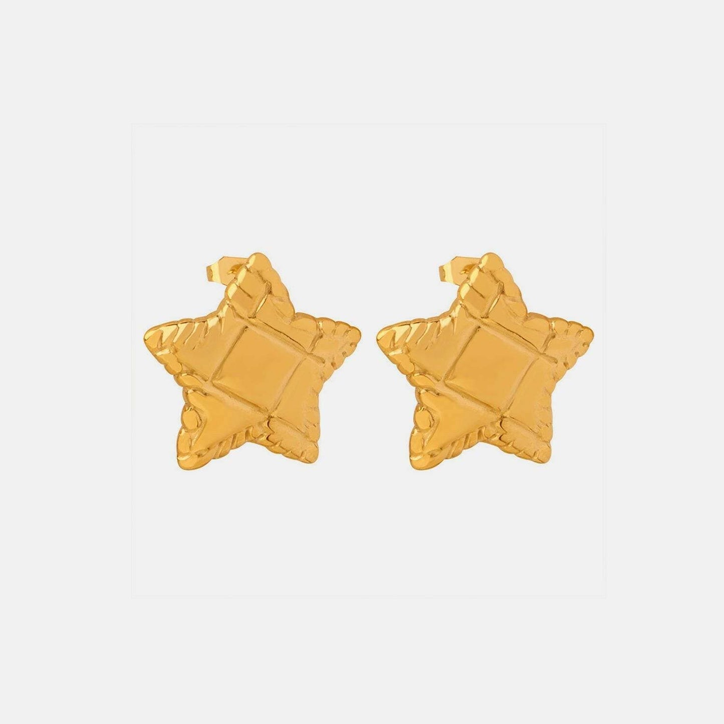 Celestial Glow 18K Gold-Plated Star Stud Earrings - Love Salve 