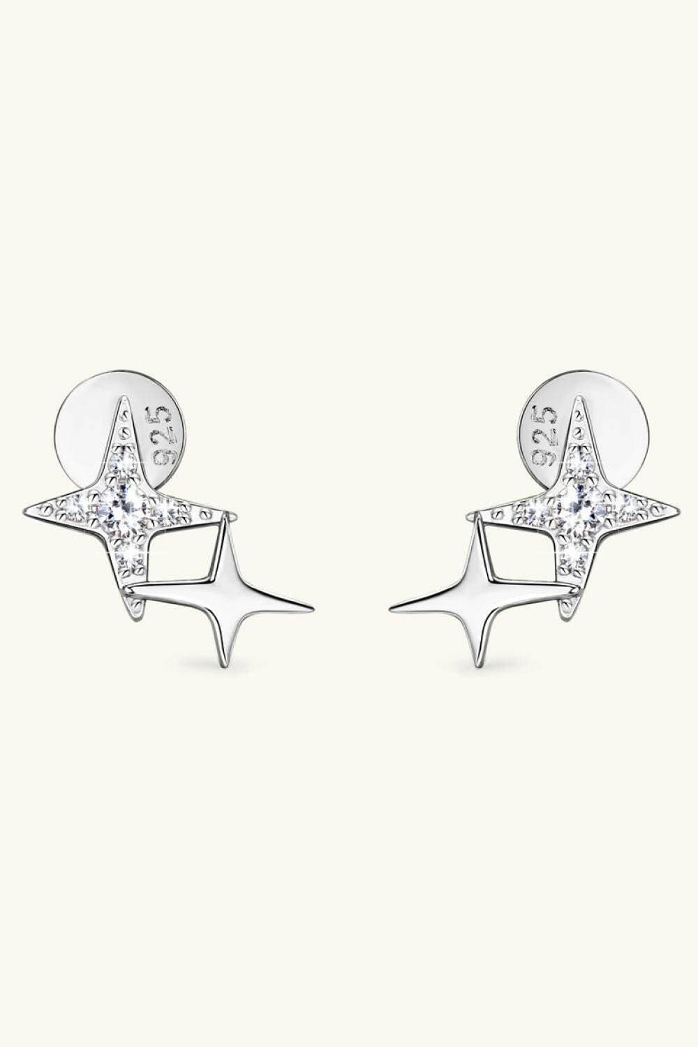 Dazzling Moissanite Star Shaped Silver Earrings - Glamorous Jewelry PiExperience Radiance with Dazzling Moissanite Star Shaped Silver Earrings
 Indulge in the allure of these exquisite Dazzling Moissanite Star Shaped Silver Earrings, aLove Salve Dazzling Moissanite Star Shaped Silver Earrings - Glamorous Jewelry PieceJewelry