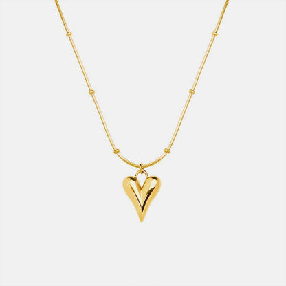 Elegant Heart Pendant Necklace in Titanium Steel with Gold PlatingUpgrade Your Style with Our Elegant Heart Pendant Necklace
 Indulge in sophistication with our exquisite heart pendant necklace crafted from ultra-durable titanium sLove Salve Elegant Heart Pendant NecklaceJewelry