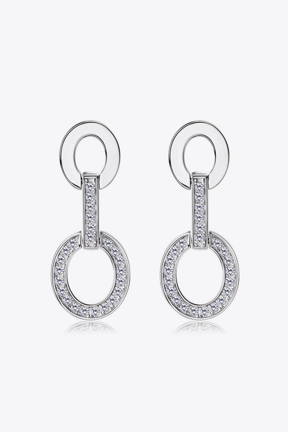 Sparkling moissanite earrings