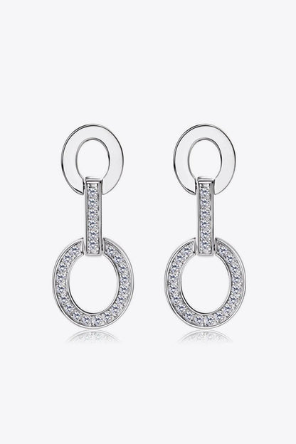 Sparkling moissanite earrings