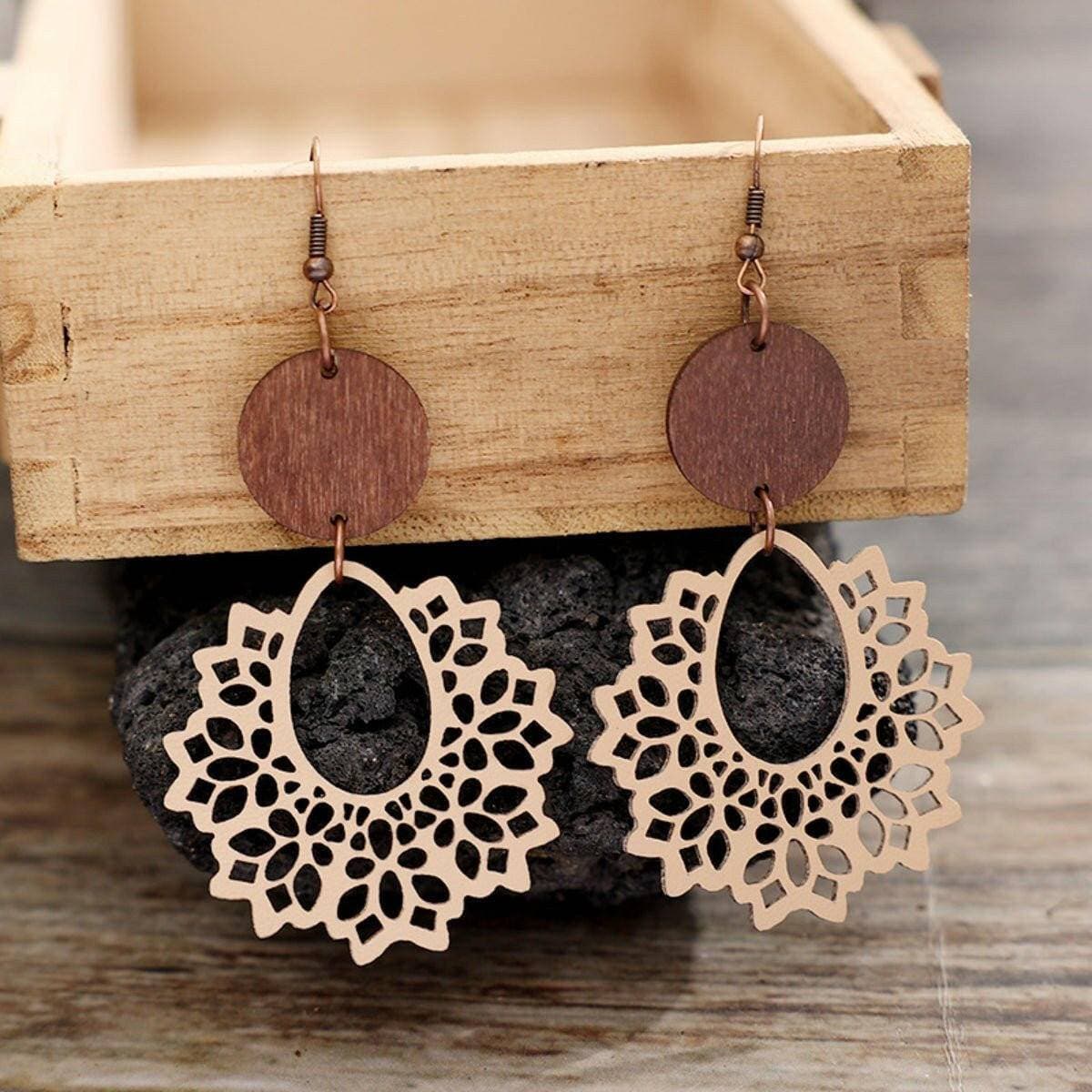 Elegant Geometric Dangle Earrings - Love Salve 