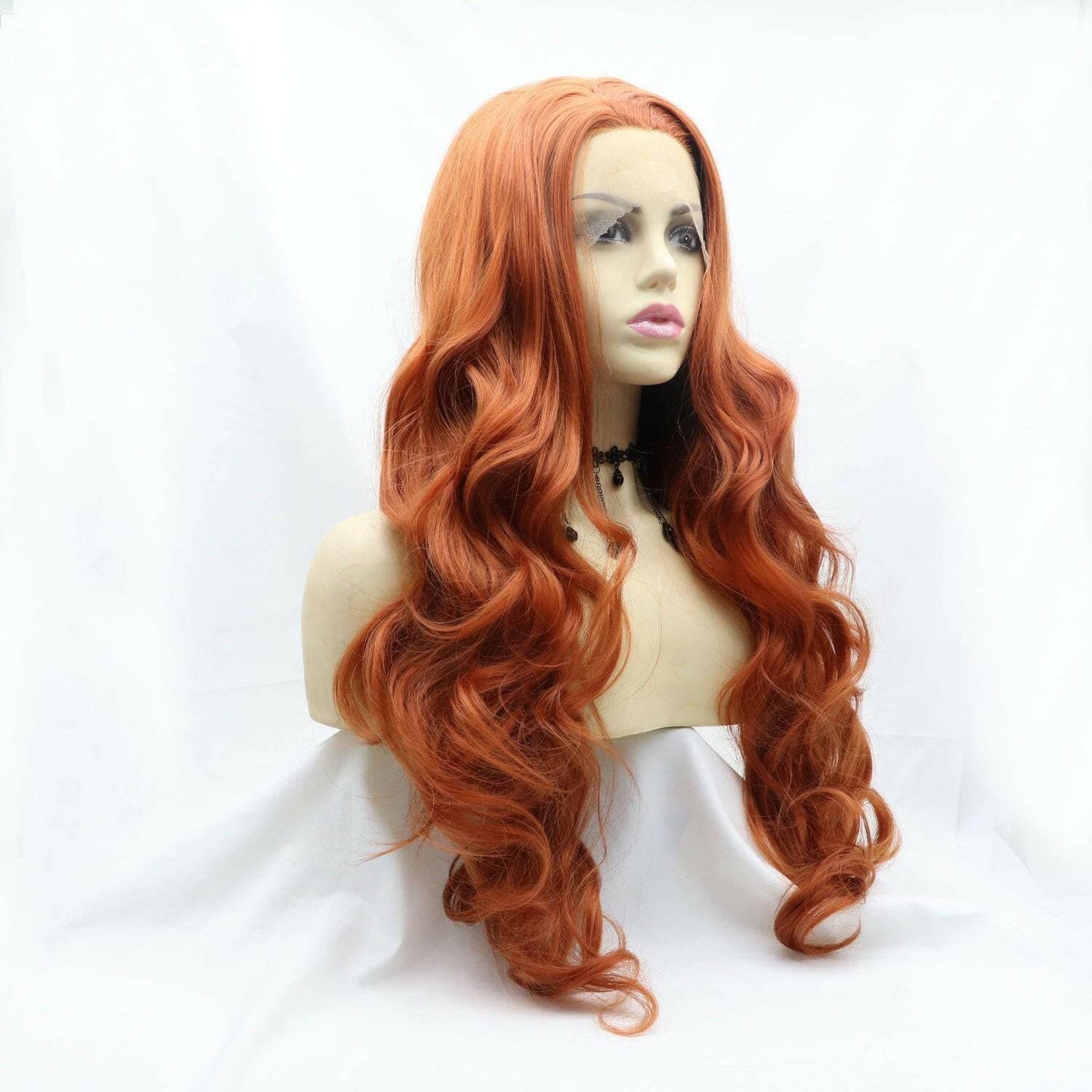 24" Luxurious Long Wavy Lace Front Synthetic Wig - Glamorous Volume - Love Salve 