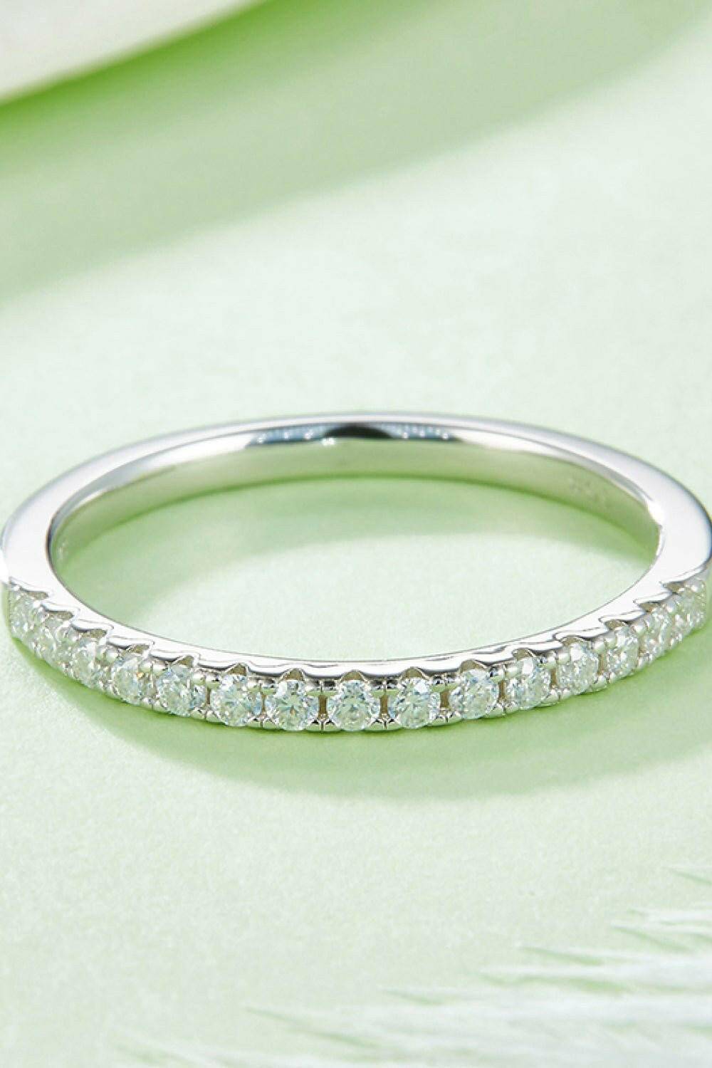 Luxurious Platinum-Plated Moissanite Eternity RingExperience Timeless Elegance with the Luxurious Platinum-Plated Moissanite Eternity Ring
 Indulge in sophistication with our stunning Moissanite eternity ring, a symLove Salve Luxurious Platinum-Plated Moissanite Eternity RingJewelry