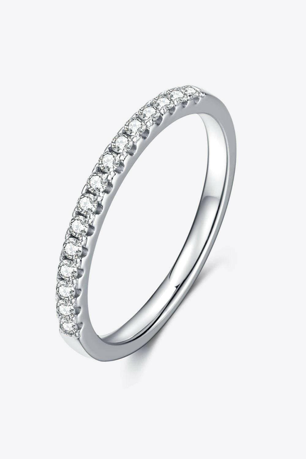 Luxurious Platinum-Plated Moissanite Eternity RingExperience Timeless Elegance with the Luxurious Platinum-Plated Moissanite Eternity Ring
 Indulge in sophistication with our stunning Moissanite eternity ring, a symLove Salve Luxurious Platinum-Plated Moissanite Eternity RingJewelry