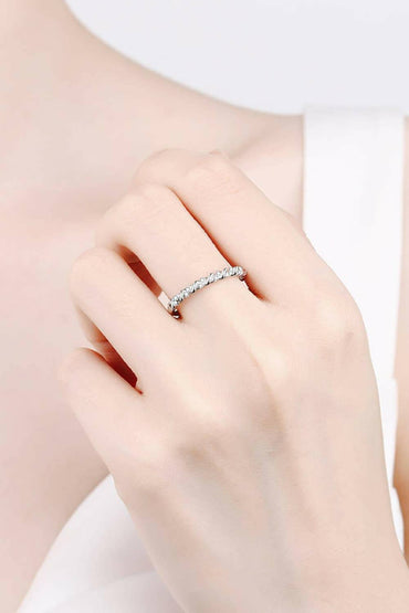 Elegant Sterling Silver Ring with Moissanite Half-Eternity SparkleExperience Timeless Elegance with Our Sterling Silver Moissanite Ring
 
 
Metal: Crafted from high-quality 925 sterling silver
 
Stones: Adorned with dazzling moissaLove Salve Elegant Sterling Silver RingJewelry