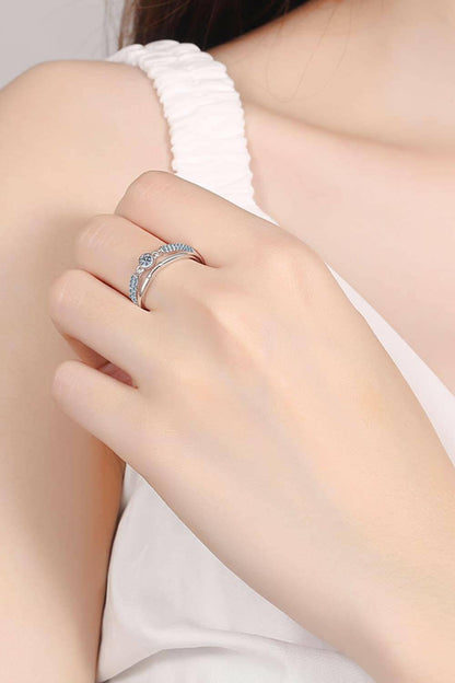 Dazzling Moissanite Rhodium Plated Minimalist Ring - Love Salve 