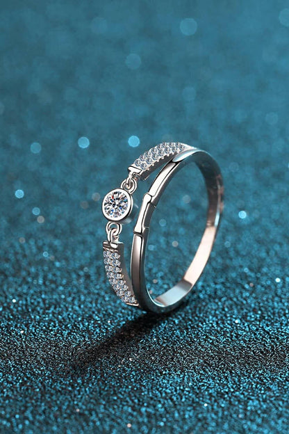 Dazzling Moissanite Rhodium Plated Minimalist Ring - Love Salve 