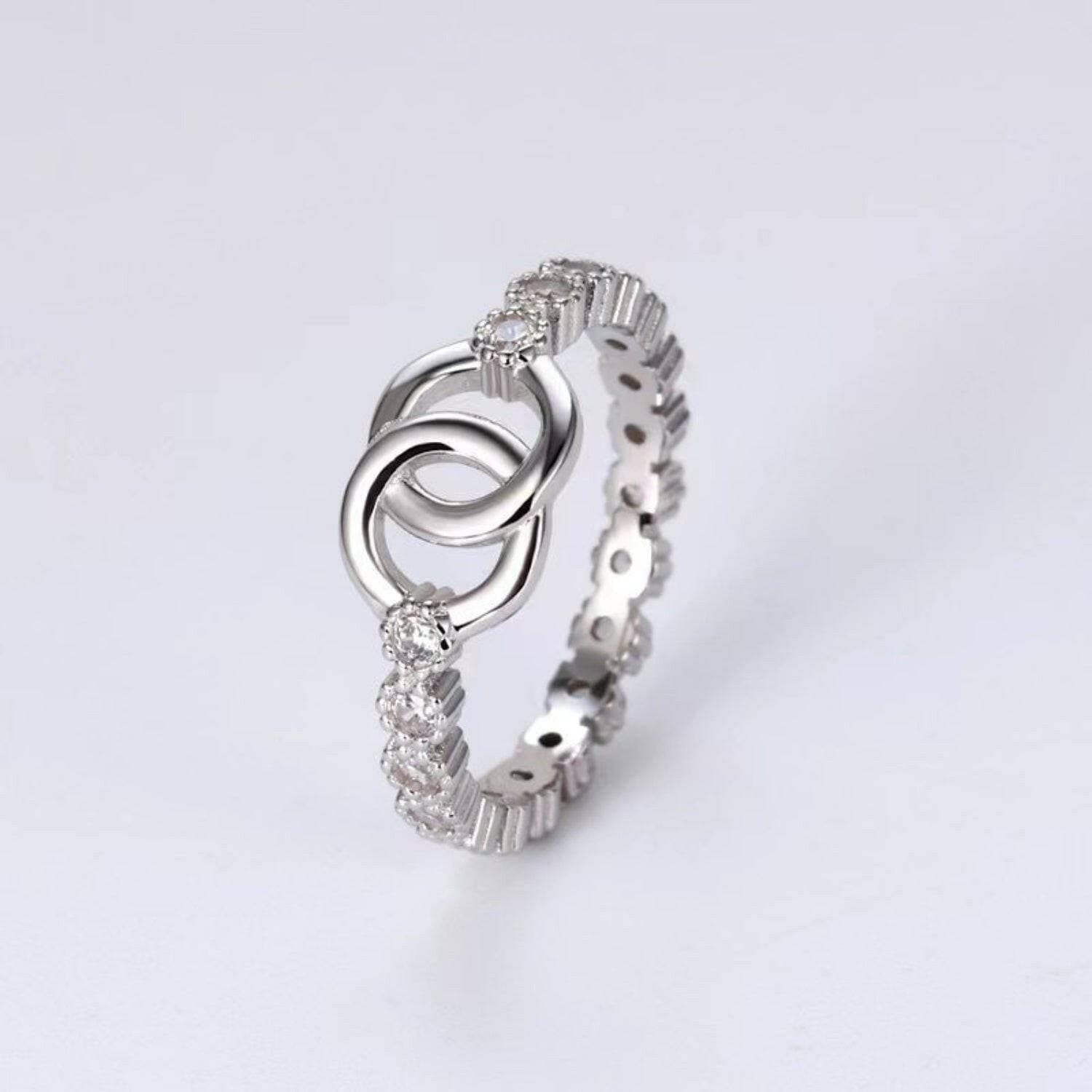 Elegant Zircon 925 Sterling Silver Ring for Effortless Glamour - Love Salve 