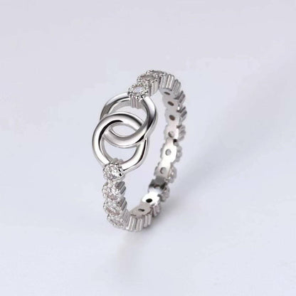 Elegant Zircon 925 Sterling Silver Ring for Effortless Glamour - Love Salve 