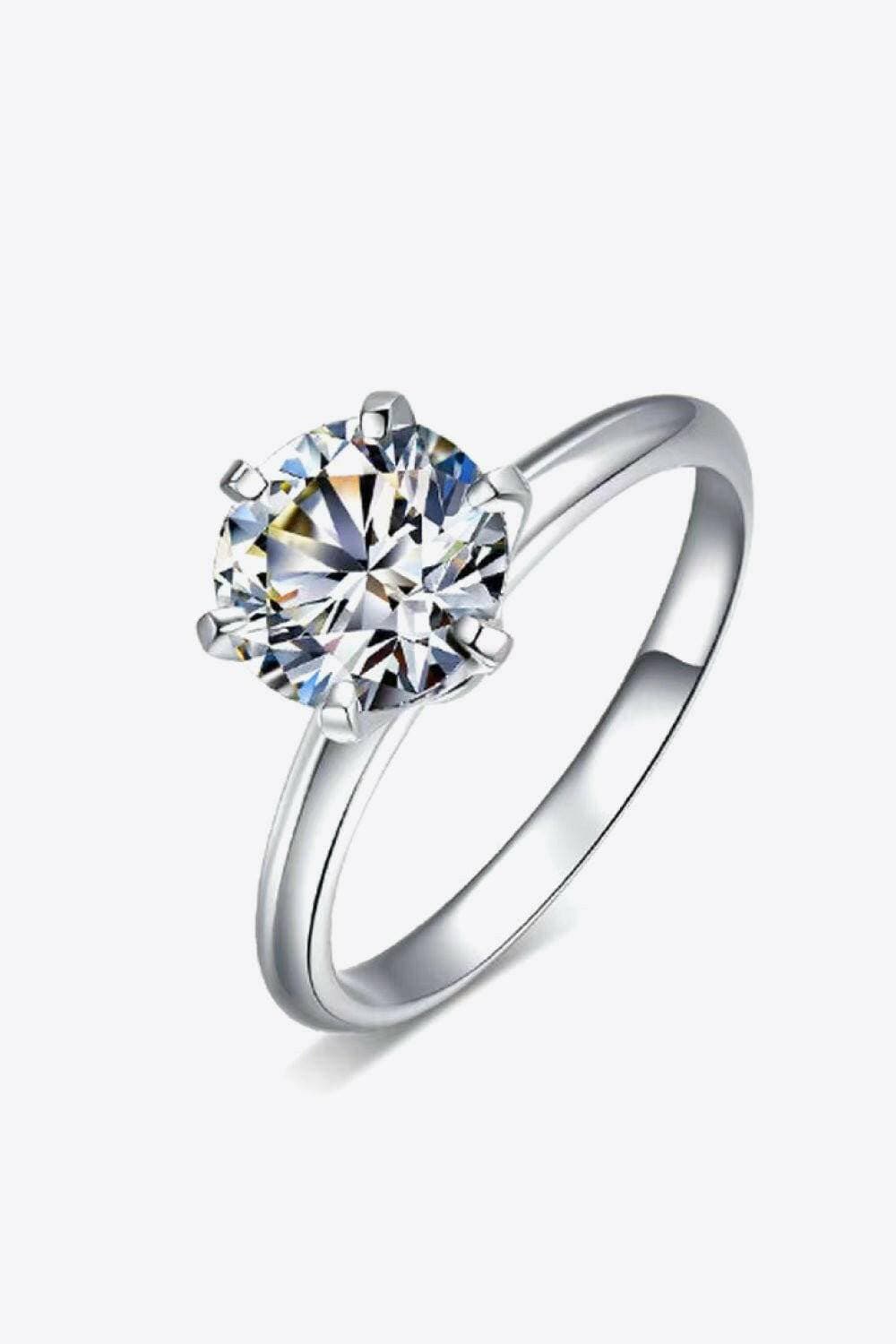 Adored sterling silver 3ct moissanite ring