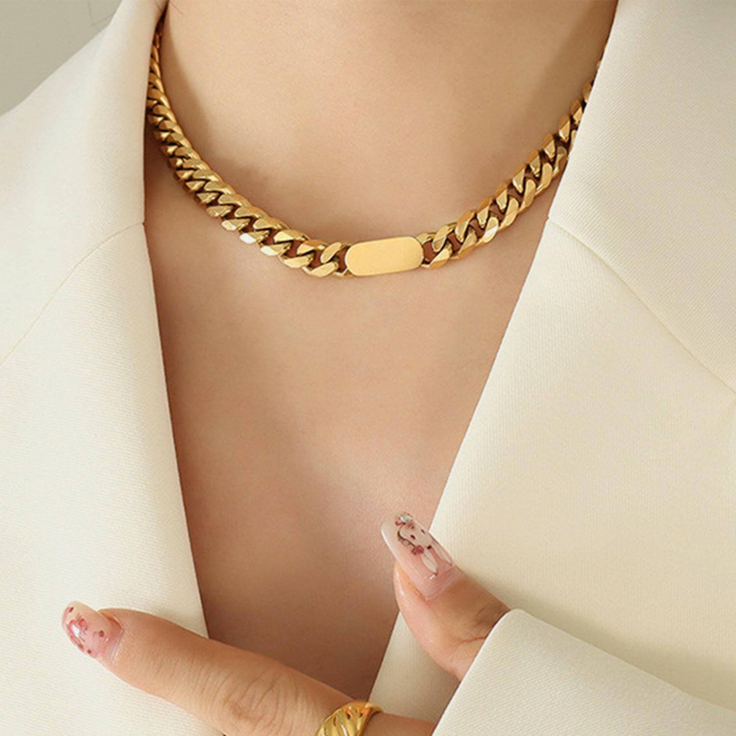 18K Gold-Plated Titanium Steel Chain Necklace with International Flair and Maintenance Tips - Love Salve 